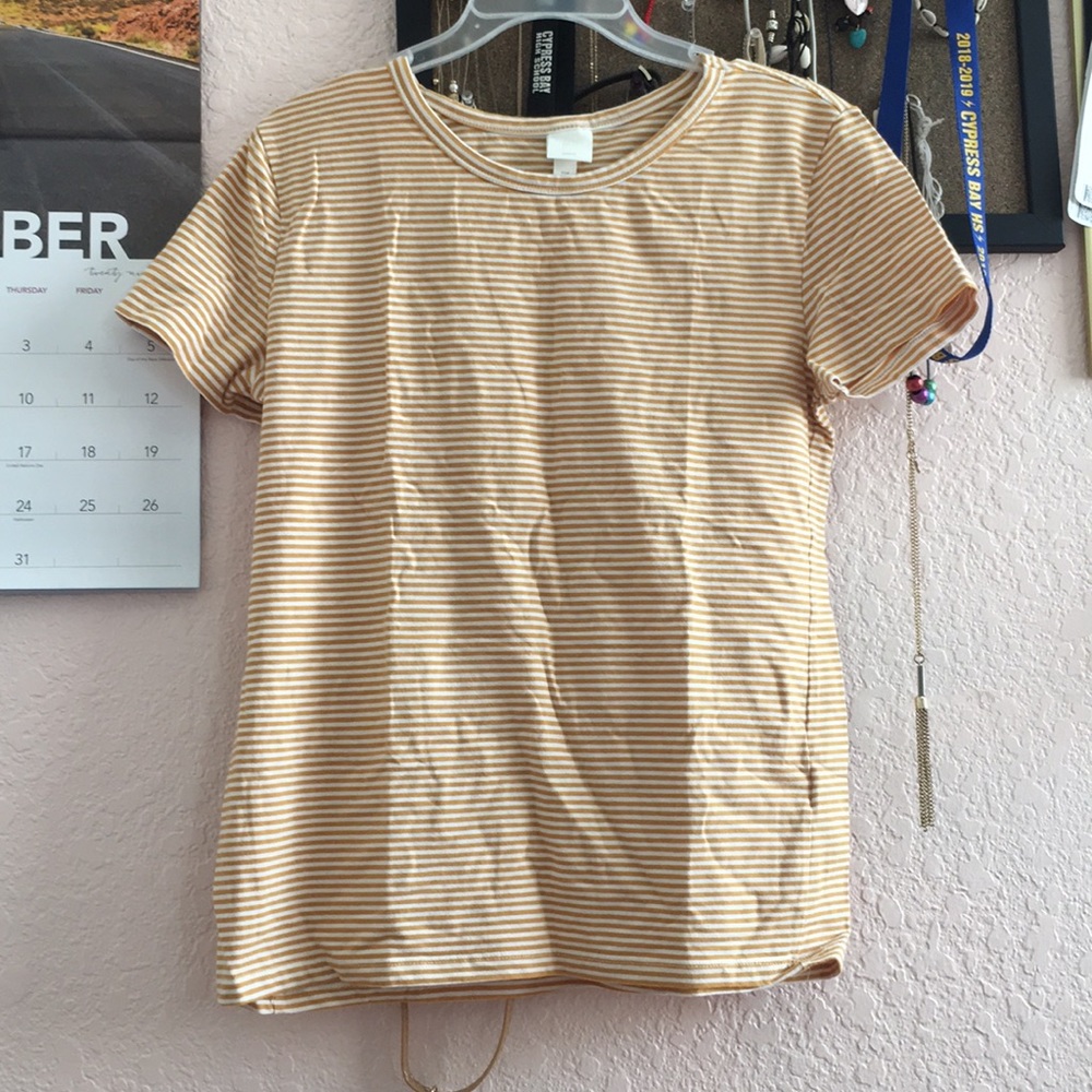 Yellow stripped shirt